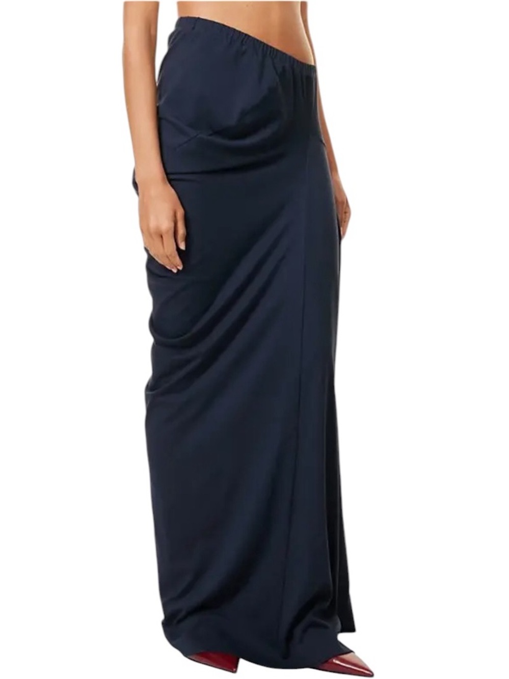 Dries Van Noten Herens Draped Cotton-Jersey Maxi Skirt Sz M excellent condition